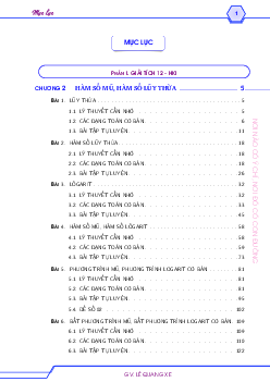 Hàm số lũy thừa, hàm số mũ và hàm số logarit – Lê Quang Xe