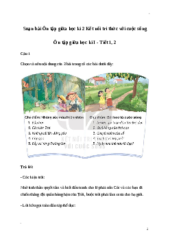 Soạn bài: Ôn tập giữa học kì 2 Tiếng Việt 3 | Kết nối tri thức