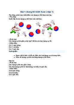 Giải SGK Toán lớp 2 trang 98 Thu thập, phân loại, kiểm đếm| Chân trời sáng tạo