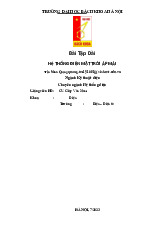Bài tập dài Hệ thống điện mặt trời áp mái môn Hệ thống điện | Trường Đại học Bách Khoa Hà Nội