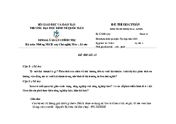 Đề thi Kinh tế chính trị cuối kì| Đại học Kinh Tế Quốc Dân