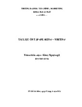 Tài liệu ôn tập Tiếng Anh. Speaking-Writing