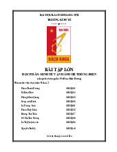 Bài tập lớn - Phân tích phương pháp Bellman môn Hệ thống điện | Trường Đại học Bách Khoa Hà Nội