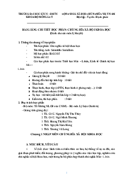 Bài giảng chi tiết học phần Chủ nghĩa xã hội khoa học | Trường Đại học Kinh tế và Quản trị Kinh doanh, Đại học Thái Nguyên