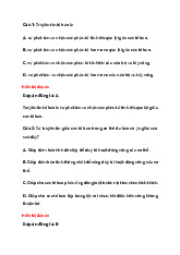 Câu hỏi và đáp án về Truyền tin tế bào | Tin sinh học | Trường Đại học Khoa học Tự nhiên, Đại học Quốc gia Hà Nội