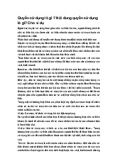 Quyền sử dụng là gì ? Nội dung quyền sử dụng là gì? Cho ví dụ