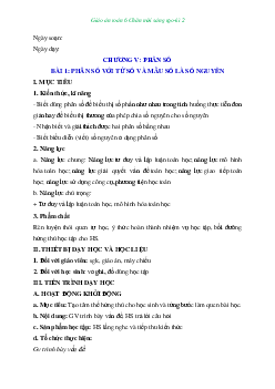 Giáo án Toán 6 sách Chân trời sáng tạo HK2