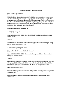 Giải Địa lí 6 Bài 14: Nhiệt độ và mưa - Thời tiết và khí hậu | Cánh diều