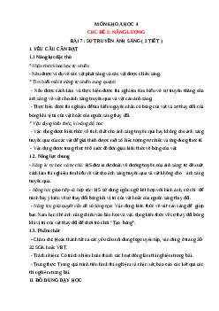 Giáo án Khoa học lớp 4 Bài 7 | Cánh diều