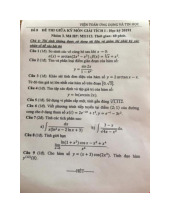 Đề thi giữa kỳ học phần Giải tích 1 năm 2024 - 2025 | Đại học Bách Khoa Hà Nội