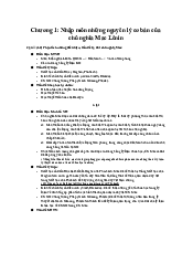 Tài liệu Triết học Mac-Lenin | Đại học Bách Khoa Hà Nội