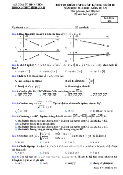 Đề thi KSCL Toán 10 năm học 2017 – 2018 trường THPT Tĩnh Gia 2 – Thanh Hóa