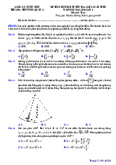 Đề chọn đội tuyển HSG Toán 12 lần 1 năm 2024 – 2025 trường Nho Quan A – Ninh Bình