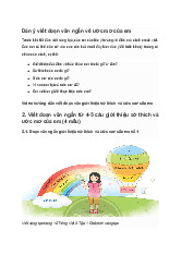 Viết đoạn văn ngắn từ 4 đến 5 câu giới thiệu sở thích và ước mơ của em | Tiếng Việt 3