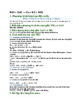 NH3 + CuO → Cu + N2 + H2O