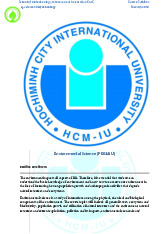 Giáo trình học phần Environmental Science | Trường Đại học Quốc tế, Đại học Quốc gia Thành phố Hồ Chí Minh