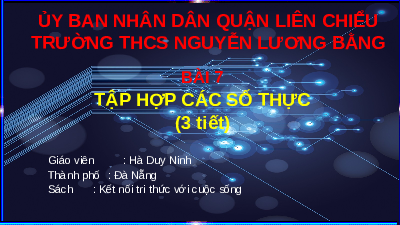 Giáo án điện tử Toán 7 Bài 7 Kết nối tri thức: Tập hợp các số thực