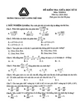 Đề giữa học kỳ 2 Toán 8 năm 2024 – 2025 trường Lương Thế Vinh – Hà Nội