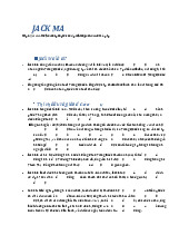 Jack Ma - Môn quản trị học - Đại Học Kinh Tế - Đại học Đà Nẵng