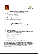 Bài thi giữa kỳ PLĐC - Pháp luật đại cương năm 2021-2022 | Pháp Luật Đại Cương | Trường Đại học Hà Nội