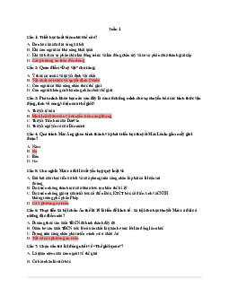 Đề cương ôn thi kết thúc học phần Triết học Mác- Lênin ( có đáp án) | Đại học Thăng Long