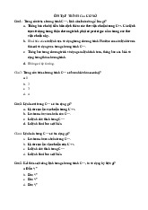 Câu hỏi trắc nghiệm ôn tập trình C++ cơ sở môn Công nghệ thông tin  | Trường đại học kinh doanh và công nghệ Hà Nội