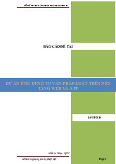 Dự án ứng dụng tư vấn pháp luật | Lập kế hoạch kinh doanh | Trường Đại học Kiến trúc Đà Nẵng