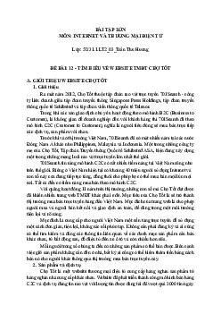 Tiểu luận "Tìm hiểu về Website thương mại điện tử Chợ tốt"