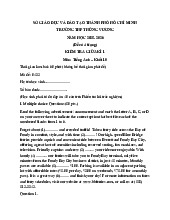 Đề kiểm tra giữa kì 1 năm học 2025-2026 lớp 10 môn Anh của trường THPT Hùng Vương, TPHCM mã đề 0432, thời gian làm bài 60 phút.