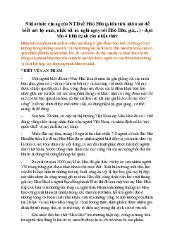 Nhận thức chung của người tiêu dùng về Hảo Hảo?