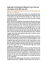 Nghị luận về những tác động tích cực, tiêu cực của mạng xã hội đến học sinh