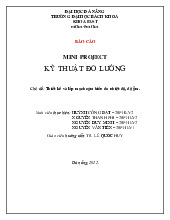 Đề cương môn kỹ thuật đo lường- Trường Đại học bách khoa - Đại học đà nẵng.