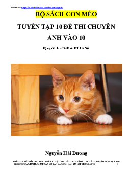 Tuyển tập một số đề thi chuyên Tiếng Anh sở GD&ĐT Hà Nội