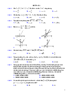 Tuyển tập 20 đề ôn thi cuối học kì 1 môn Toán 10