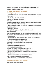 Địa lý lớp 12 bài 35: Vấn đề phát triển kinh tế - xã hội ở Bắc Trung Bộ