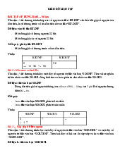 KIỂU DỮ LIỆU TỆP BÀI TẬP ÁP DỤNG - BT Tệp 1 đến 8 | Đại học Văn Lang