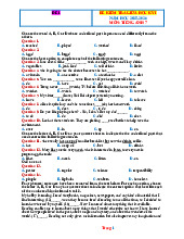 Bộ 10 Đề Ôn Tập Giữa Kỳ 1 Tiếng Anh 7 Năm Học 2025-2026 Có Đáp Án