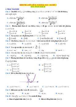 Đề thi giữa học kỳ 2 Toán 10 năm 2022-2023 (có đáp án)-Đề 2