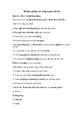 Đề thi học kỳ 1 môn Giáo dục công dân lớp 6 năm học 2024 - 2025 - Đề số 2 | Bộ sách Cánh diều