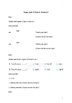 Giải Tiếng Anh lớp 3 Unit 4: Lesson 3 | Global Success (Kết nối tri thức)