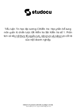 tiểu luận tin học đại cương