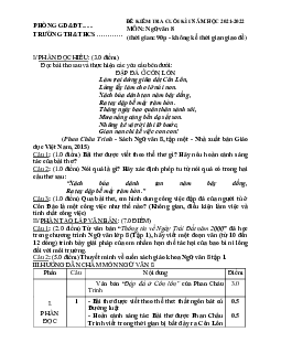 Đề thi học kì 1 Văn 8 năm 2021-2022 (có đáp án)