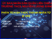 Giáo án điện tử Toán 8 Bài 9 Kết nối tri thức: Phân tích đa thức thành nhân tử