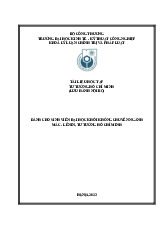 Tài Liệu Học Tập Mới Về Tư Tưởng Hồ Chí Minh | Đại học Kinh tế kỹ thuật công nghiệp