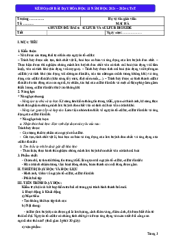 Bài 6: Sulfur và sulfur dioxide | Giáo án Hóa 11 Chân trời sáng tạo