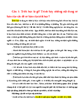 Trọng tâm ôn tập HK1 triết học | Trường Đại học Kinh tế quốc dân