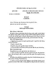 Bộ luật lao động 2019 - Luật kinh tế | Trường đại học Lao động - Xã hội