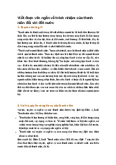 Viết đoạn văn ngắn về trách nhiệm của thanh niên đối với đất nước