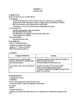 Review 3 | Giáo án Tiếng Anh 11 Global Success