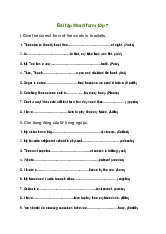Bài tập Word form lớp 7 |  Tiếng Anh 7 Explore English